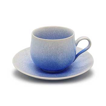 肥前陶磁器専門のオンラインショップ陶樹庵 有田焼 藍染 丸 コーヒー碗皿 馬場真右衛門作
